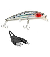 Twitching Fishing Lures Bait Light Buzzing Lure Fish USB Rechargeable