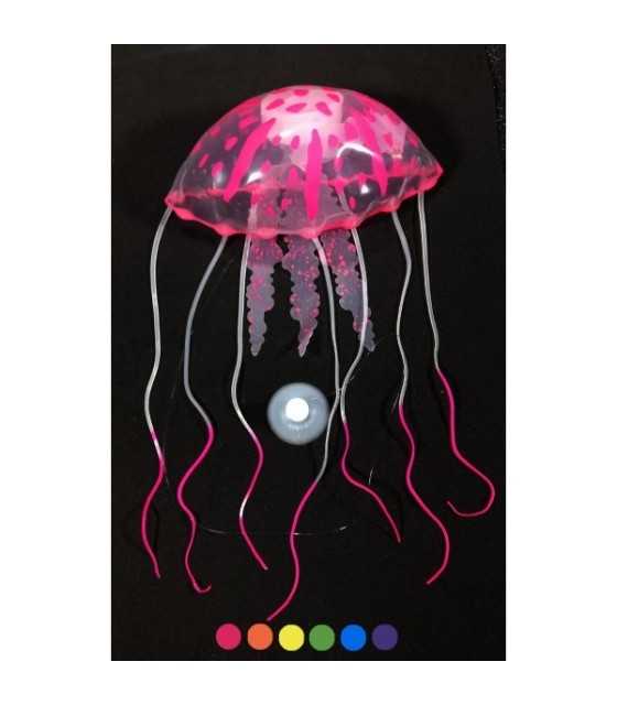 Jainsons JF-S075-1E Aquarium Glowing Artificial Silicon Jelly Fish, 20030-22