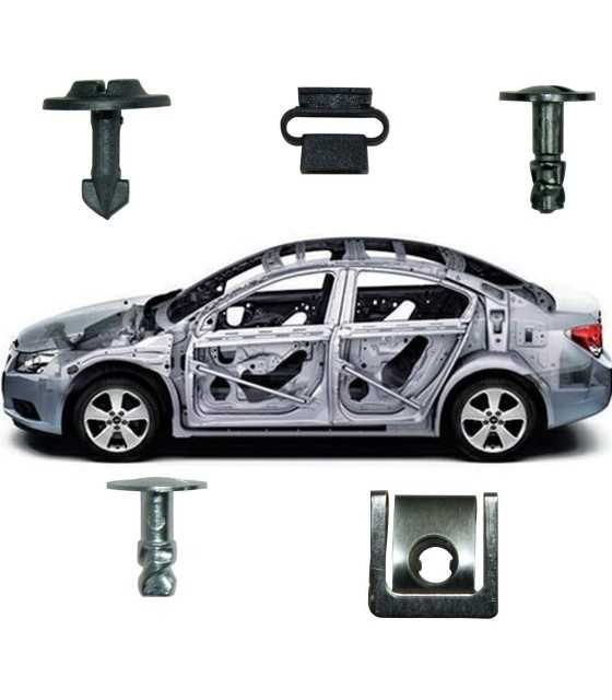 60Pcs Car Trim Accessory Clips Box Assortment Kit Fit for Volkswagen Audi Engine