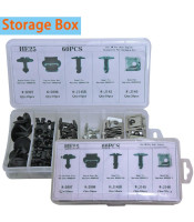 Car Panel Push Fasteners Retainers Clips Pin Clip Nut Placement Moulding Assortments Kit For Audi/VW Engine