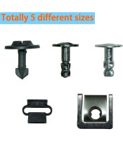 Car Panel Push Fasteners Retainers Clips Pin Clip Nut Placement Moulding Assortments Kit For Audi/VW Engine