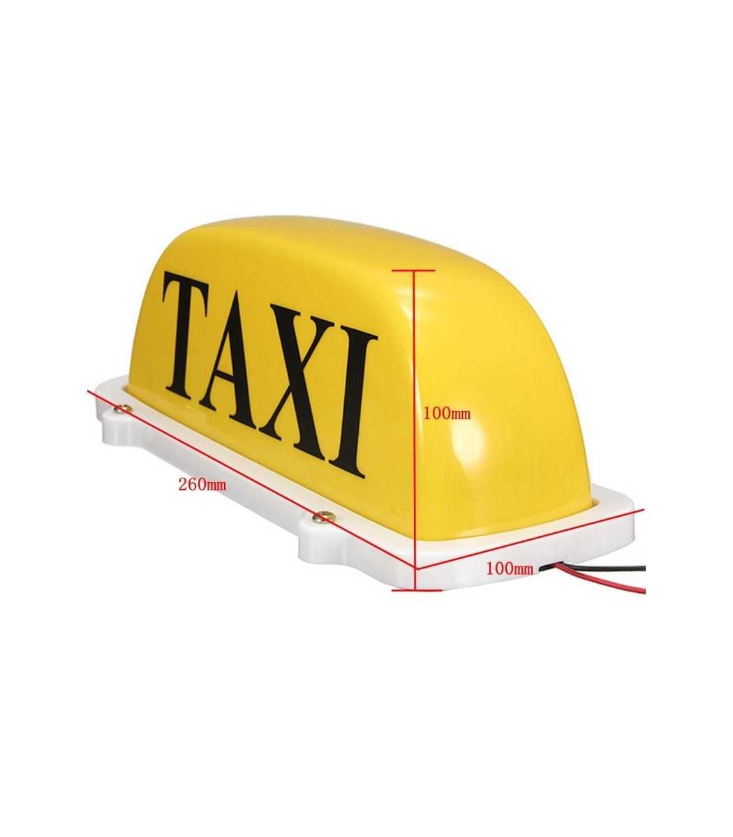 Taxi Light 12V LED Magnetic Taxi Sign On Auto Roof Super Bright Lampe mit  Zigarettenanzünder (Gelbes Gehäuse: weißes Licht)