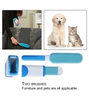 Professional Pet Fur & Lint Remover with Self-Cleaning Base Double-Sided Brush