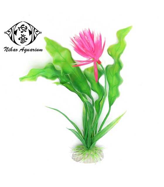 Aquarium fake plants special design plastic decorative artificial lotus flower 20030-8_10