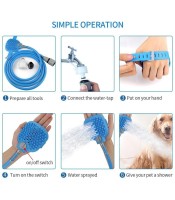 Pet Bathing Tool Pet Shower Sprayer and Scrubber in-One, Dog Cat Horse Grooming dog shower tool