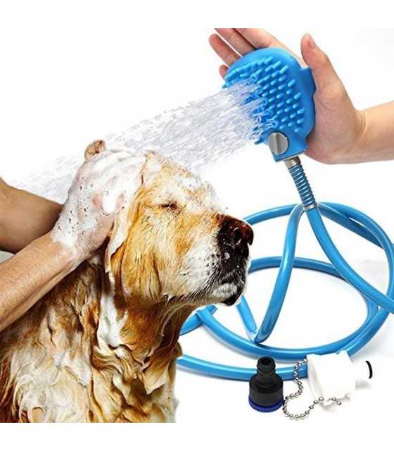 Pet Bathing Shower Bath Tub & Outdoor Garden Hose Compatible, Dog Cat Horse Grooming