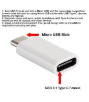 Type-C Female to Micro USB Male Connector OTG Adapter for Mobile Phone