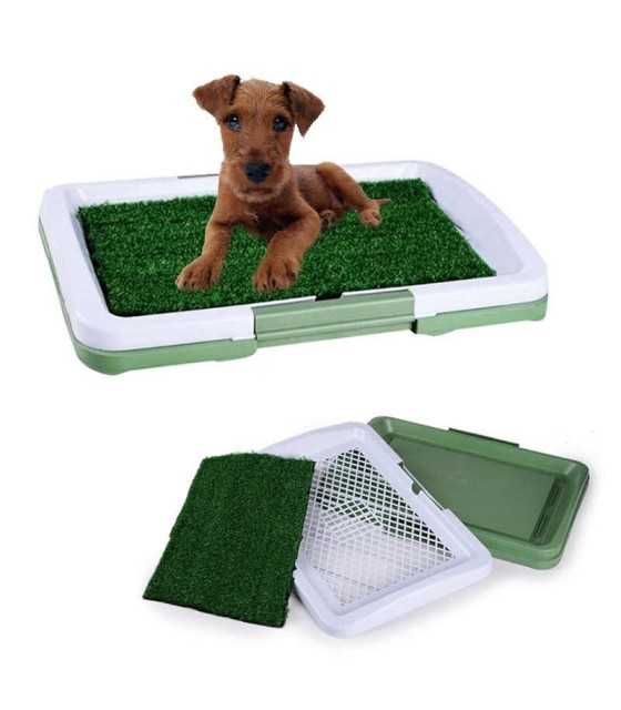 Dog Toilet Dog Grass Pee Pad Potty Artificial Grass Patch for Dogs Pet Litter Box Puppy Toilet Training Tray