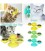 Rotate Spinning Cat Toy with Suction Cup, Multifunctional Tickle Cat Toy Scratch Hair Brush 6 Inches
