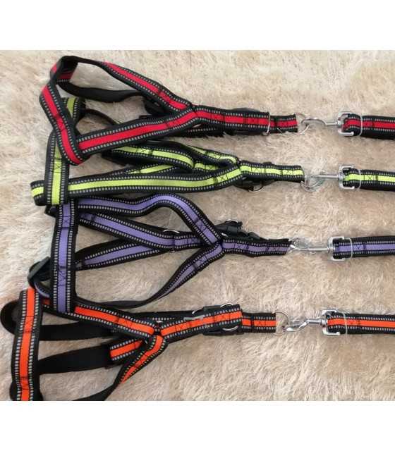 Ancol Nylon Padded Dog Puppy Reflective Harness Dog harness M