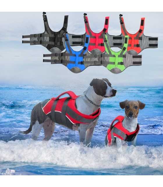 Summer Pet Swimwear Dog Life Jacket Swimming Reflective Stripes Safety Vest DOG LIFE JACKET