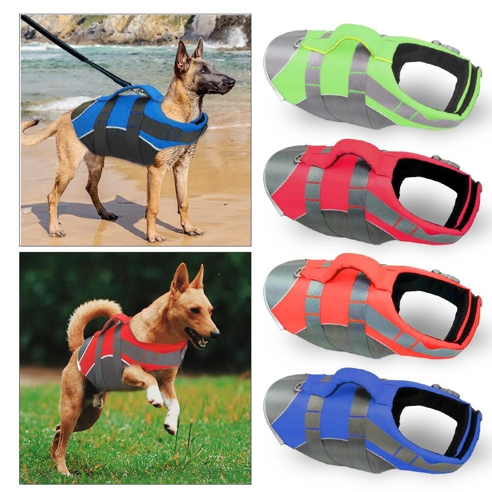 HOTGOL Dog Life Jacket,Adjustable Pet Safety Vest with Reflective Stripes,Swimming Coat for Small Medium Large Dogs 