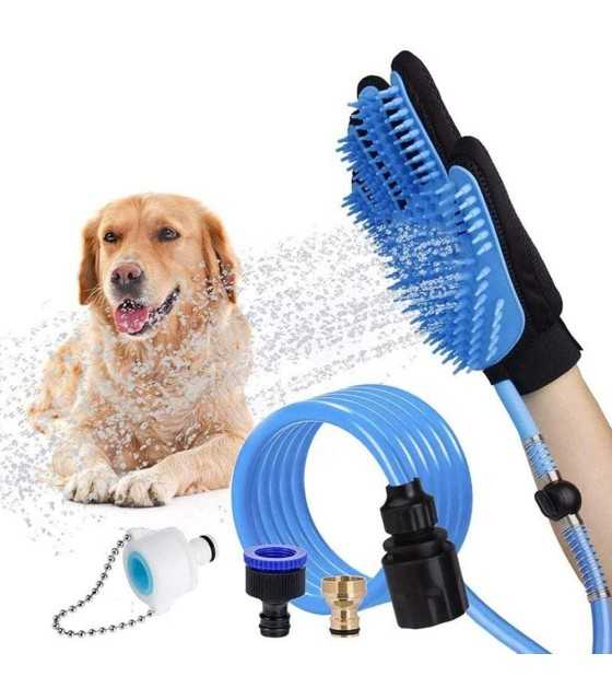Pet Massaging Bath Glove Pet Shower Sprayer Wash Tool Outdoor Garden PET BATHING