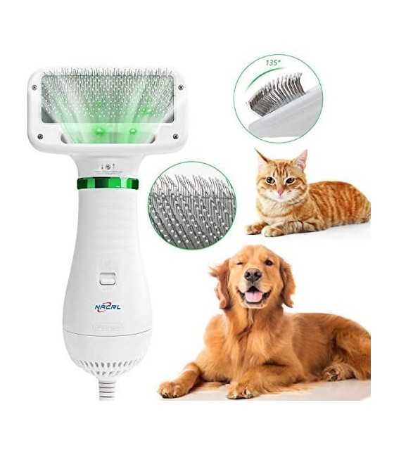 Dog Hair Dryer Pet Dryer Professional Grooming Blower Dog Slicker Brush for Large Medium Small Dog Cat Dog Hair Drye