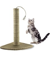 Cat scratching post with feather toy 36858