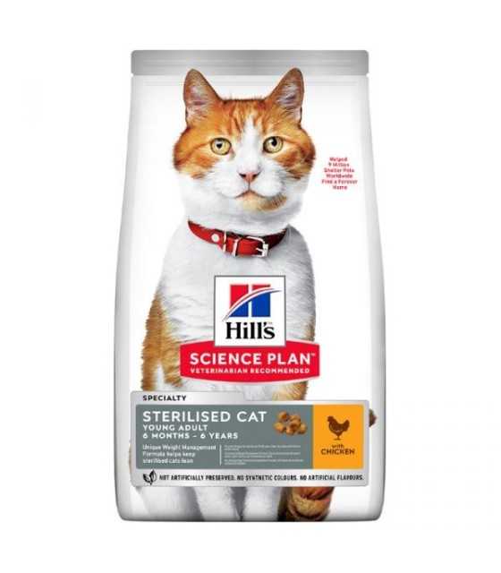 HILL'S SCIENCE PLAN YOUNG ADULT STERILIZED CAT WITH CHICKEN 1,5kg Sterilised Adult Chicken 1,5kg