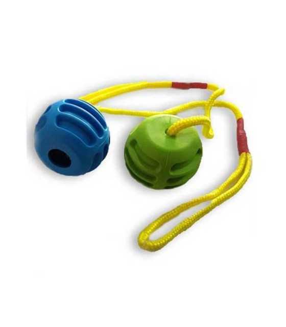 Dog Play Ball with Yellow Rope TREAT BALL