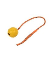 Peaks Rubber Ball on Rope Dog Toy TREAT BALL 1
