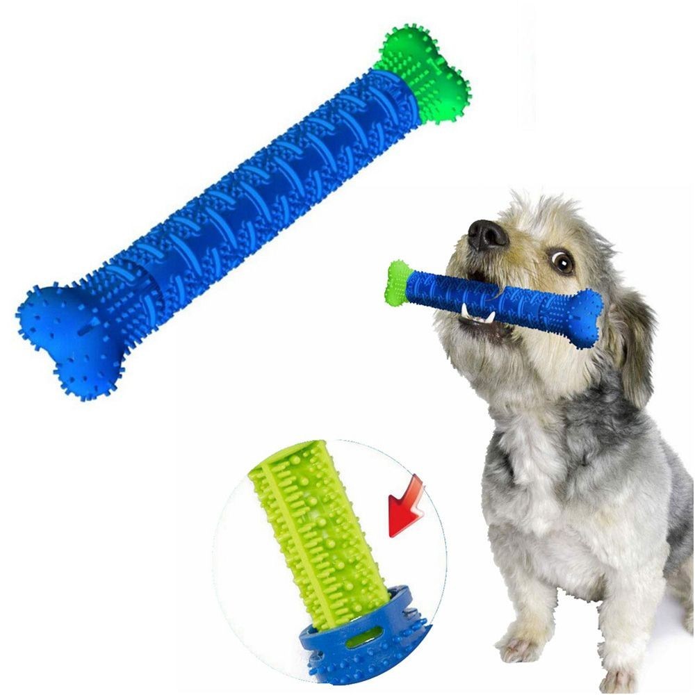 Short No Dog Toothpaste Required Great Dog Teeth Cleaning Toys BulbHead Chewbrush Toothbrush Dog Toothbrush and Dog Toy 