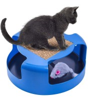 Mouse Chase Toy Pet Cat Kitten Catch The Mouse Plush Motion Chase Toy Interactive Toys for Cats YUNGE