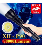 Scuba Ultra Bright Diving Flashlight IPX-8 Waterproof